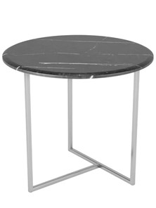 Круглый стол Альбано (черный мрамор-хром) в Надыме