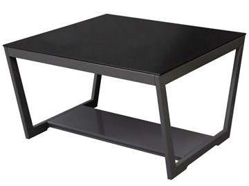 Квадратный столик BeautyStyle - 1, (темный глянец графит-стекло черное) в Надыме