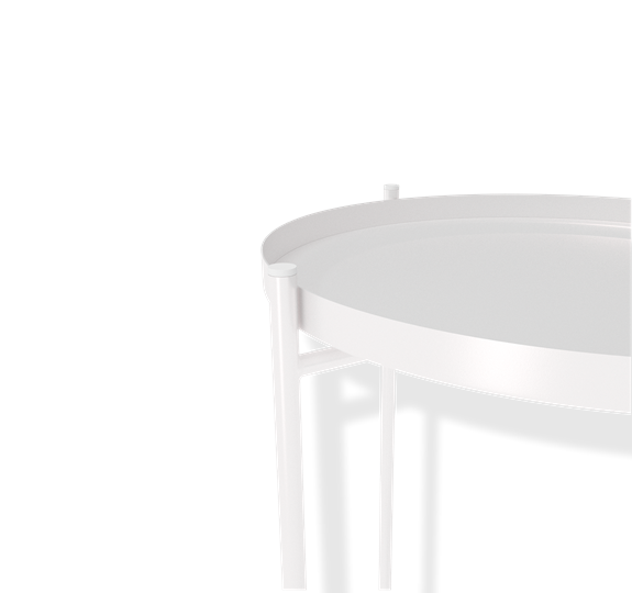 Круглый столик SHT-CT8 (белый муар) в Салехарде - изображение 2
