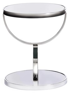 Кофейный столик GROTTO (mod. 9157) металл/дымчатое стекло, 42х42х50, хром в Губкинском - предосмотр 1