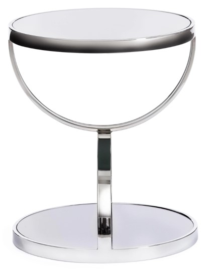Кофейный столик GROTTO (mod. 9157) металл/дымчатое стекло, 42х42х50, хром в Губкинском - изображение 1