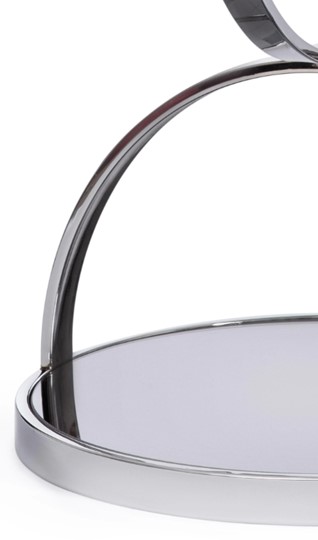 Кофейный столик GROTTO (mod. 9157) металл/дымчатое стекло, 42х42х50, хром в Салехарде - изображение 2