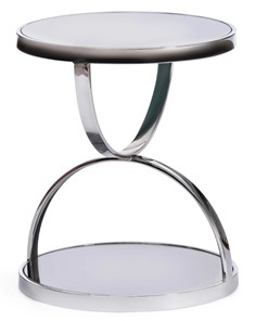 Кофейный столик GROTTO (mod. 9157) металл/дымчатое стекло, 42х42х50, хром в Салехарде