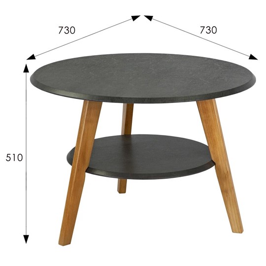 Круглый стол BeautyStyle 17 (серый бетон-бук) в Салехарде - изображение 9