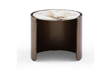 Круглый столик ET3095CI (D40) белая керамика /бронзовый в Новом Уренгое
