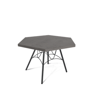 Круглый стол SHT-S100 / SHT-ТT20 70 ЛДСП (бетон чикаго темно-серый/черный муар) в Лабытнанги