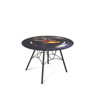 Круглый столик SHT-S100 / SHT-TT32 60 стекло/МДФ (лунная ночь/черный муар) в Надыме