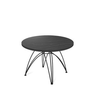Круглый столик SHT-S112 / SHT-ТT 60 ЛДСП (камень пьетра гриджио черный/черный муар) в Салехарде