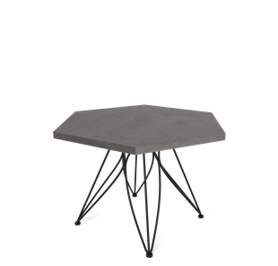 Круглый столик SHT-S113 / SHT-ТT20 70 ЛДСП (бетон чикаго темно-серый/черный муар) в Надыме
