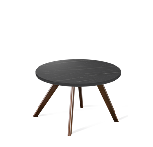 Круглый столик SHT-S39 / SHT-ТT 60 ЛДСП (камень пьетра гриджио черный/венге) в Салехарде