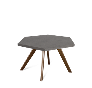 Круглый столик SHT-S39 / SHT-ТT20 70 ЛДСП (бетон чикаго темно-серый/темный орех) в Салехарде