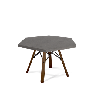 Круглый стол SHT-S70 / SHT-ТT20 70 ЛДСП (бетон чикаго темно-серый/темный орех/черный муар) в Надыме