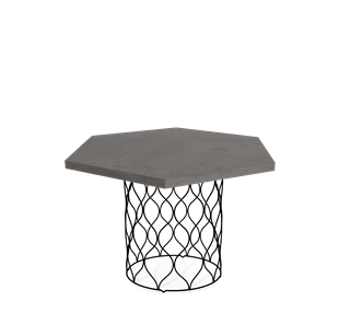 Круглый столик SHT-TU49 / SHT-ТT20 70 ЛДСП (бетон чикаго темно-серый/черный муар) в Салехарде