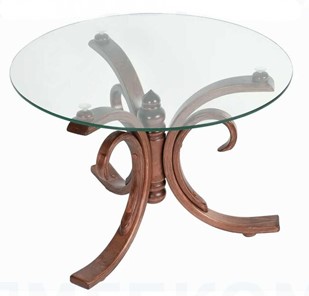 Круглый столик СЖ 5 средний тон/стекло в Надыме