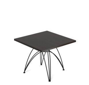 Квадратный столик SHT-S112 / SHT-TT 60/60 ЛДСП (венге луизиана/черный муар) в Надыме