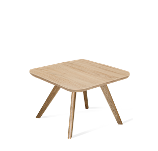 Квадратный столик SHT-S39 / SHT-TT 60/60 ЛДСП (дуб сонома/брашированный коричневый) в Надыме