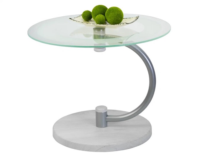 Стеклянный столик Дуэт 13Н (металлик-дуб дымчатый-прозр) в Салехарде - изображение 5