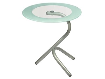 Стеклянный столик Дуэт 5 (металлик-прозрачное) в Новом Уренгое
