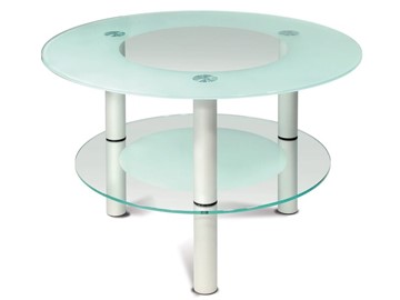 Стеклянный столик Кристалл 3 (алюминий-прозрачное) в Лабытнанги