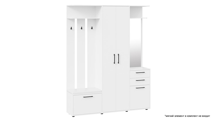 Набор мебели для прихожей Витра тип 2 (Белый ясень) в Салехарде - изображение 2
