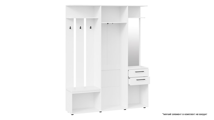 Набор мебели для прихожей Витра тип 2 (Белый ясень) в Салехарде - изображение 3