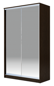 Шкаф-купе 2400х1682х620 Хит-24-17-88, Матовое стекло, Венге в Салехарде