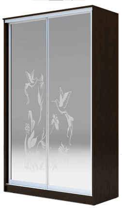 Шкаф-купе 2200х1200х620 два зеркала, "Колибри" ХИТ 22-12-66-03 Венге Аруба в Салехарде - изображение