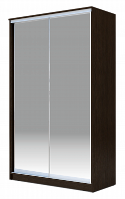 Шкаф-купе 2-х створчатый 2300х1200х420 Хит-23-4-12/2-88, Матовое стекло, Венге в Салехарде - изображение