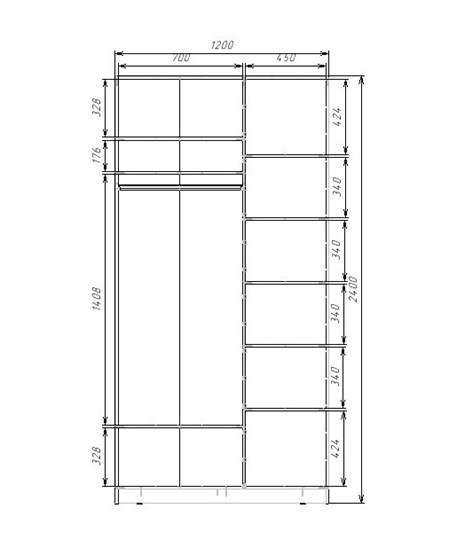 Шкаф 2400х1200х620 с двумя зеркалами ХИТ 24-12-55 Белая шагрень в Салехарде - изображение 2