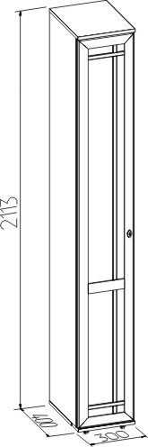 Шкаф одностворчатый Sherlock 73 + Фасад левый, Дуб Сонома в Салехарде - изображение 3