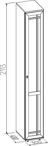 Распашной шкаф Sherlock 73 + Фасад правый, Дуб Сонома в Лабытнанги - изображение 3