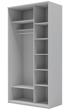 Шкаф 2-х дверный 2400х1362х620 с двумя зеркалами ХИТ 24-14-55 Венге Аруба в Губкинском - изображение 1
