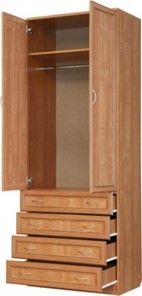 Распашной шкаф 103 со штангой, цвет Дуб Сонома в Салехарде - предосмотр 1