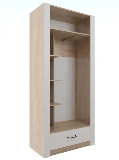 Шкаф гардеробный Ева 5 М1 дуб ирландский/белый матовый в Новом Уренгое - изображение 1