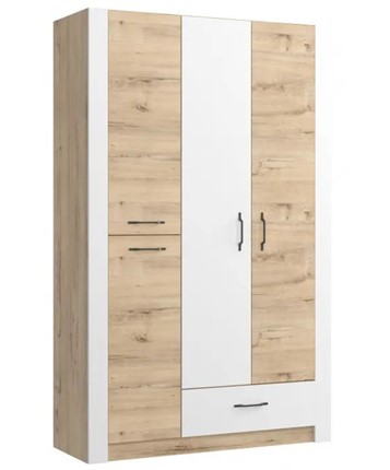Шкаф гардеробный Ева 5 М2 дуб ирландский/белый матовый в Новом Уренгое - изображение