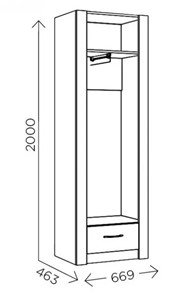 Шкаф гардеробный Ева 5 М3 дуб ирландский/белый матовый в Салехарде - предосмотр 1