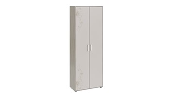 Распашной шкаф комбинированный Витра тип 1 (Ясень шимо/Сатин матовый с рисунком) в Муравленко