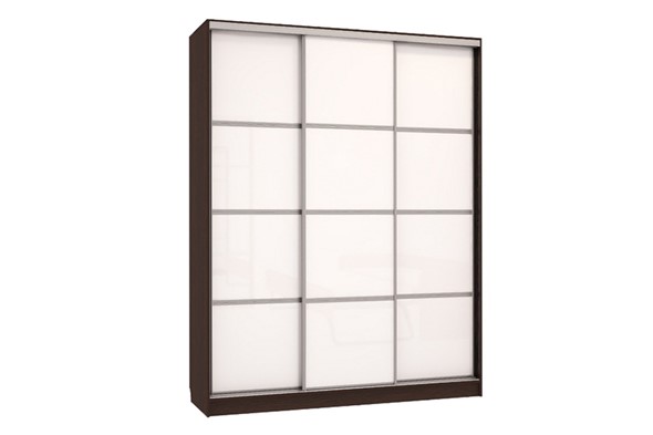 Шкаф 3-х створчатый Бассо 2-600, венге/белый в Надыме - изображение