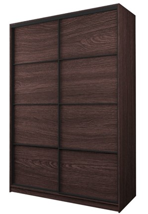 Шкаф 2-х дверный MAX МШ-23-6-16-11, Профиль Черный/Цвет Венге в Губкинском - изображение