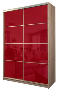 Шкаф 2-х дверный MAX МШ-23-6-16-22, Профиль Золото/Цвет Дуб сонома/Oracal Бургунди в Лабытнанги