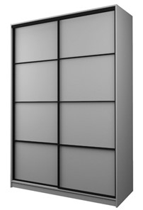 Шкаф 2-х дверный MAX МШ-23-6-18-11, Профиль Черный/Цвет Серый в Лабытнанги - предосмотр