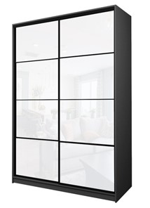 Шкаф 2-х дверный MAX МШ-25-6-18-22, Профиль Черный/Цвет Графит/Oracal Белый в Новом Уренгое