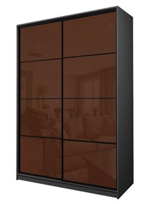 Шкаф 2-х дверный MAX МШ-25-6-18-22, Профиль Черный/Цвет Графит/Oracal Шоколад в Лабытнанги