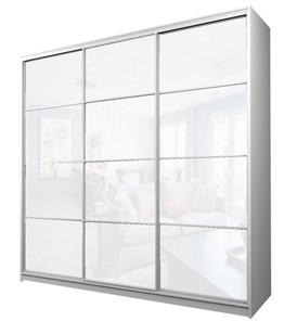 Шкаф 3-х дверный MAX МШ-25-6-24-222, Профиль Белый/Цвет Белый/Oraclal Белый в Салехарде