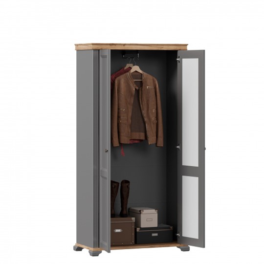 Шкаф 2х-дверный Амели ЛД 642.880, Оникс серый в Салехарде - изображение 1