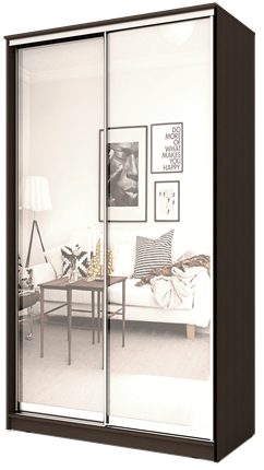 Шкаф 2-х дверный 2400х1362х620 с двумя зеркалами ХИТ 24-14-55 Венге Аруба в Надыме - изображение