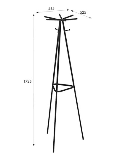 Напольная вешалка Галилео 217 (черный) в Салехарде - изображение 3