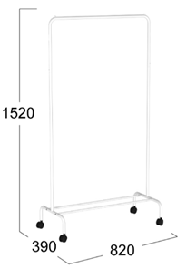 Вешалка гардеробная на колесиках Радуга 2-ВНП 299 Белый в Салехарде - предосмотр 1