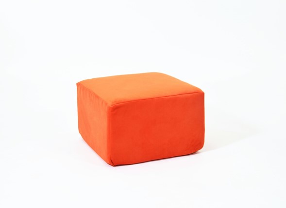 Пуф бескаркасный Тетрис 50х50, оранжевый в Салехарде - изображение