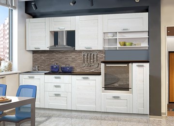 Кухонный гарнитур Квадро 2700, цвет Белая лиственница в Лабытнанги